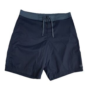 Rei Men’s Board Shorts Sz Large Blue Color Block Drawstring FLAWED